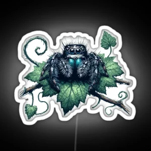 Jumping Spider Phidippus Audax RGB Neon Sign