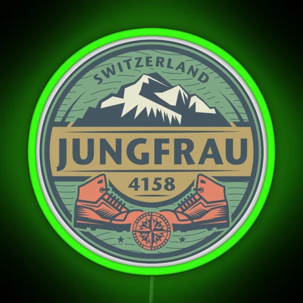 Jungfrau Switzerland RGB Neon Sign