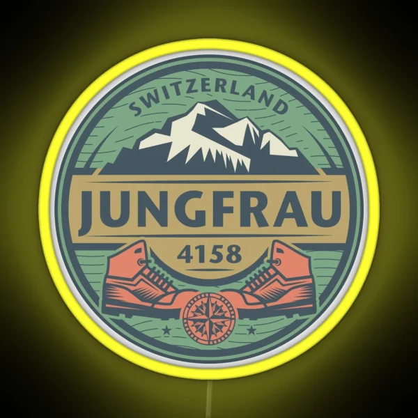 Jungfrau Switzerland RGB Neon Sign