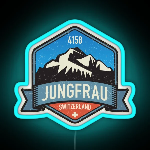 Jungfrau Switzerland RGB Neon Sign