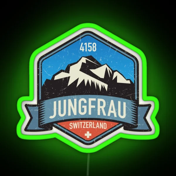 Jungfrau Switzerland RGB Neon Sign