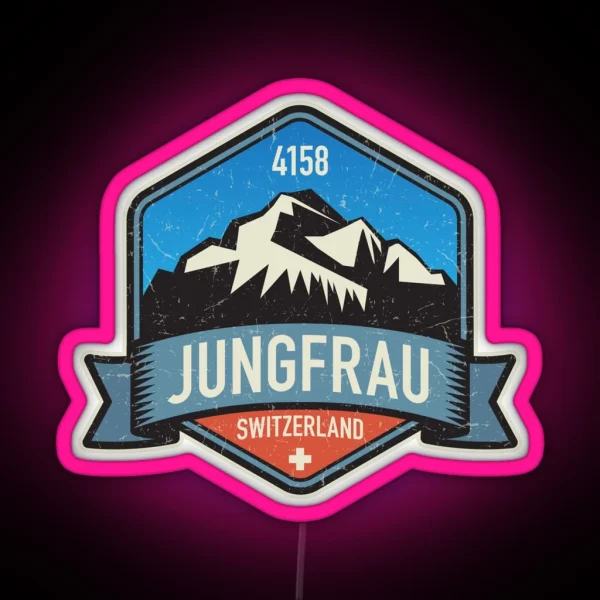 Jungfrau Switzerland RGB Neon Sign