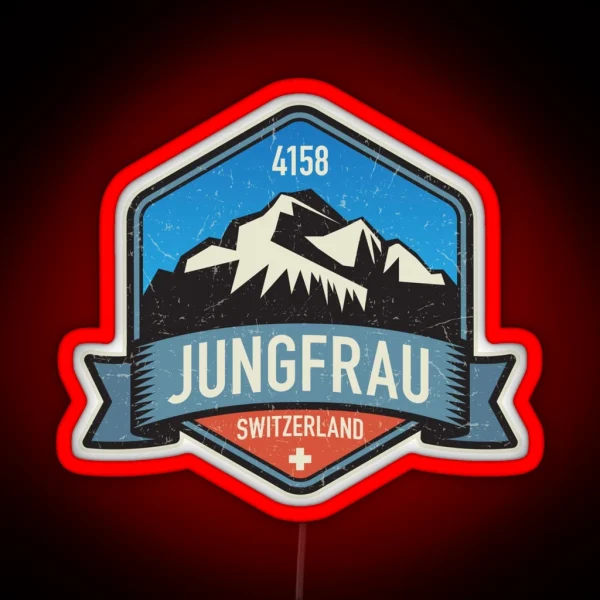 Jungfrau Switzerland RGB Neon Sign