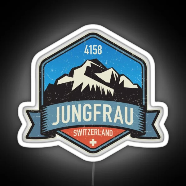 Jungfrau Switzerland RGB Neon Sign