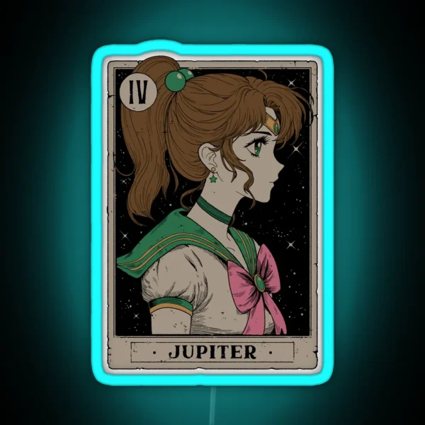 Jupiter Tarot Card RGB Neon Sign