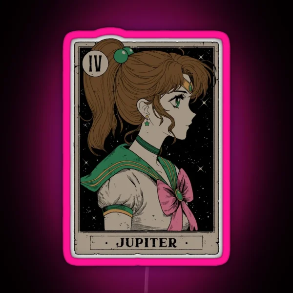 Jupiter Tarot Card RGB Neon Sign