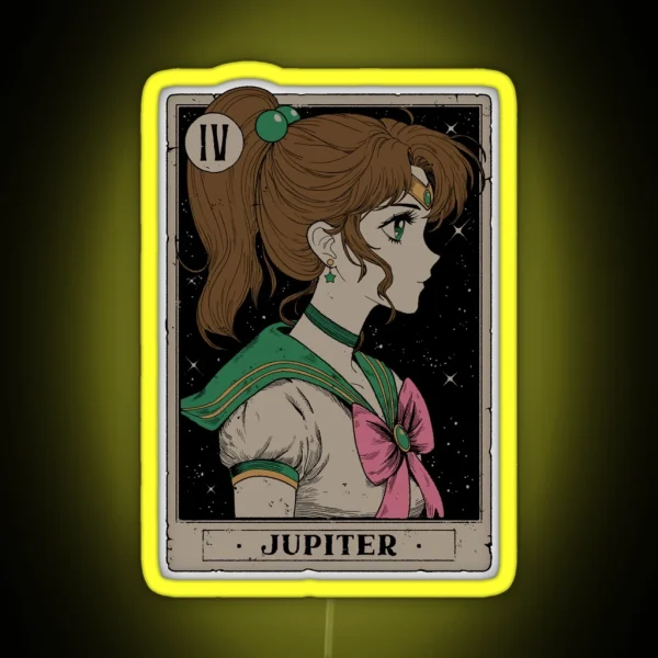 Jupiter Tarot Card RGB Neon Sign