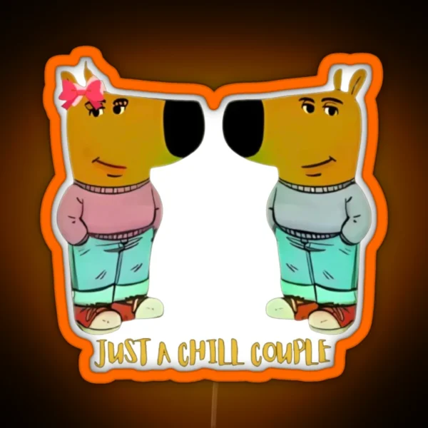 Just A Chill Couple RGB Neon Sign