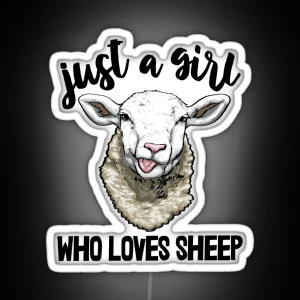 Just A Girl Who Loves Sheep RGB Neon Sign