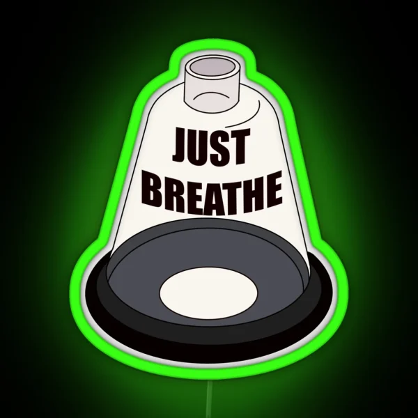 Just Breathe Vet Oxygen Mask RGB Neon Sign