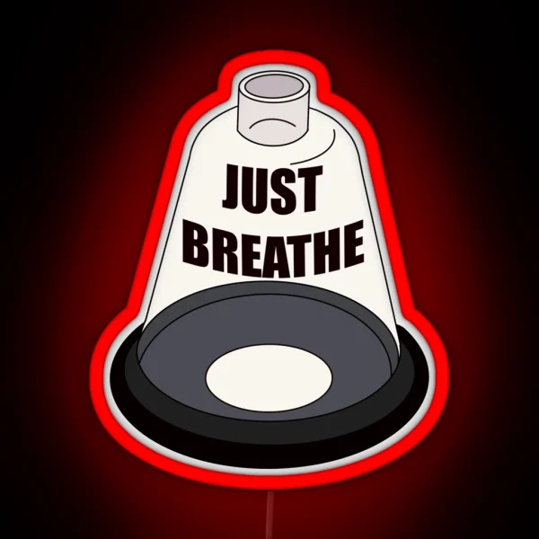 Just Breathe Vet Oxygen Mask RGB Neon Sign