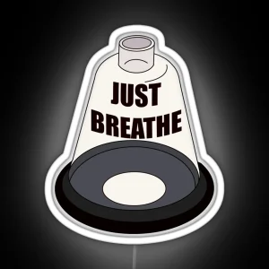 Just Breathe Vet Oxygen Mask RGB Neon Sign