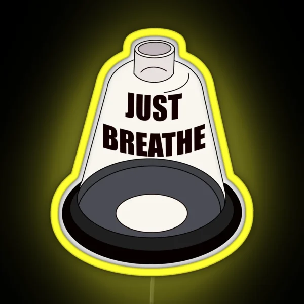 Just Breathe Vet Oxygen Mask RGB Neon Sign