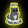 Just Chin Chillin Funny Chinchilla Puns RGB Neon Sign - Image 6