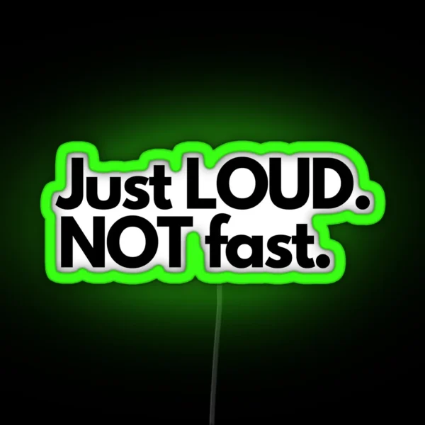 Just Loud Not Fast RGB Neon Sign