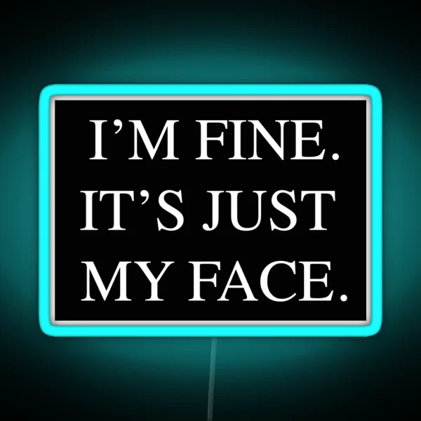 Just My Face RGB Neon Sign