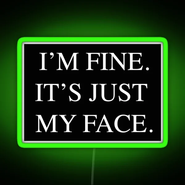 Just My Face RGB Neon Sign