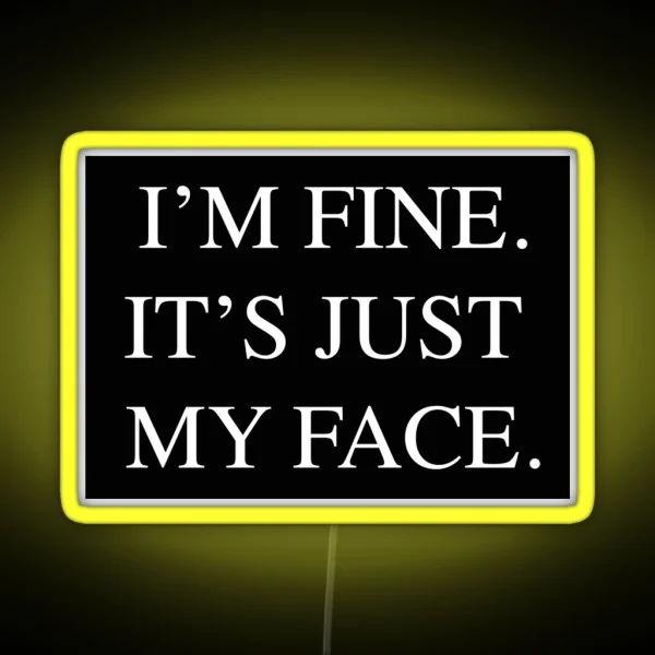 Just My Face RGB Neon Sign