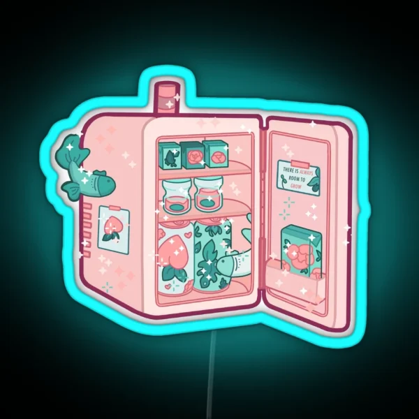 Just Peachy Mini Fridge RGB Neon Sign