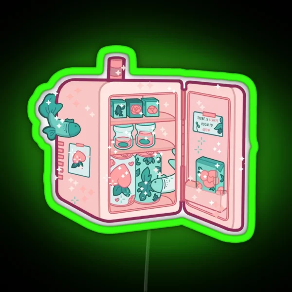 Just Peachy Mini Fridge RGB Neon Sign
