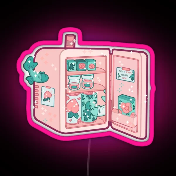 Just Peachy Mini Fridge RGB Neon Sign