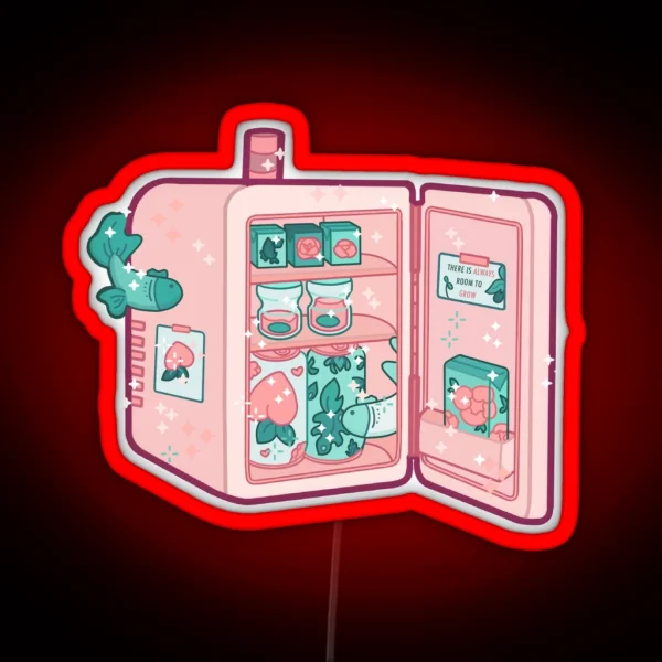 Just Peachy Mini Fridge RGB Neon Sign