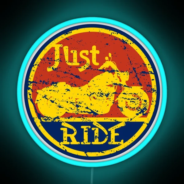 Just Ride Motorcycle RGB Neon Sign