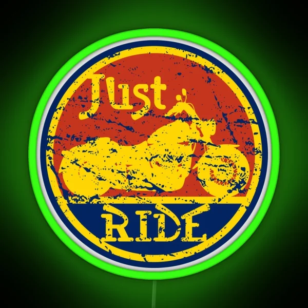 Just Ride Motorcycle RGB Neon Sign