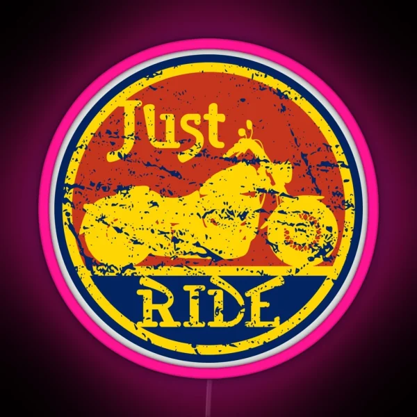 Just Ride Motorcycle RGB Neon Sign