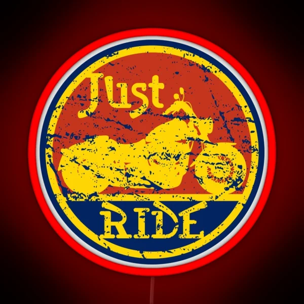 Just Ride Motorcycle RGB Neon Sign