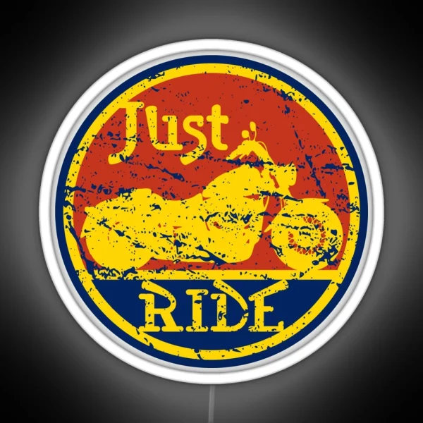 Just Ride Motorcycle RGB Neon Sign