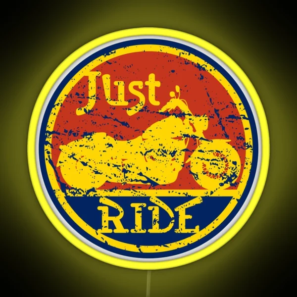 Just Ride Motorcycle RGB Neon Sign