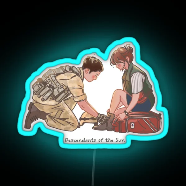 K Drama Descendants Of The Sun RGB Neon Sign