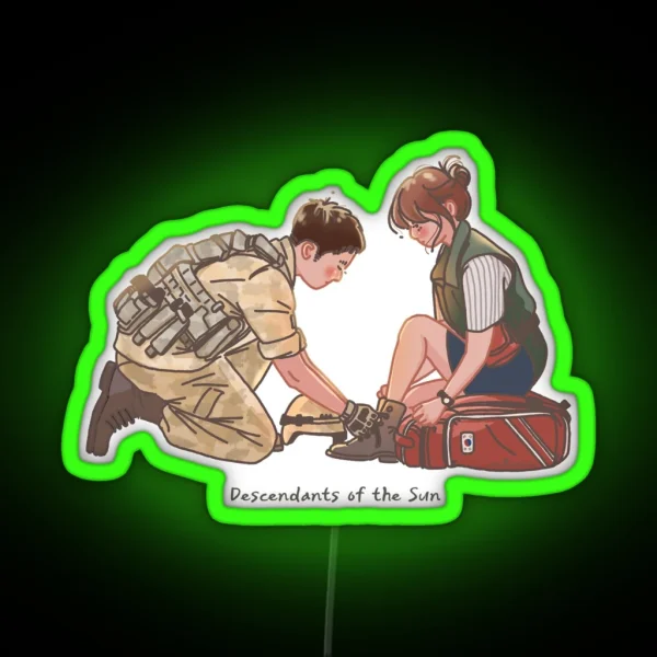 K Drama Descendants Of The Sun RGB Neon Sign