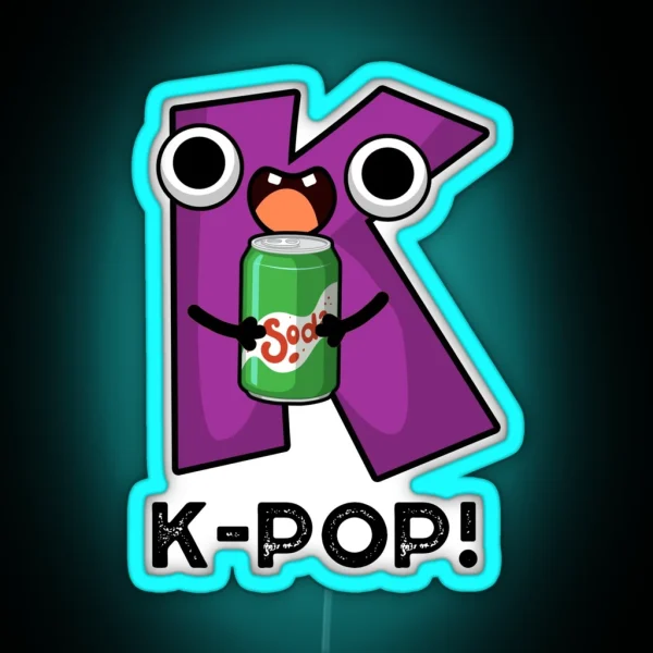 K Pop Funny Music Soda Pop Puns RGB Neon Sign