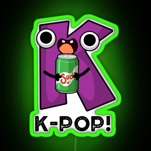 K Pop Funny Music Soda Pop Puns RGB Neon Sign