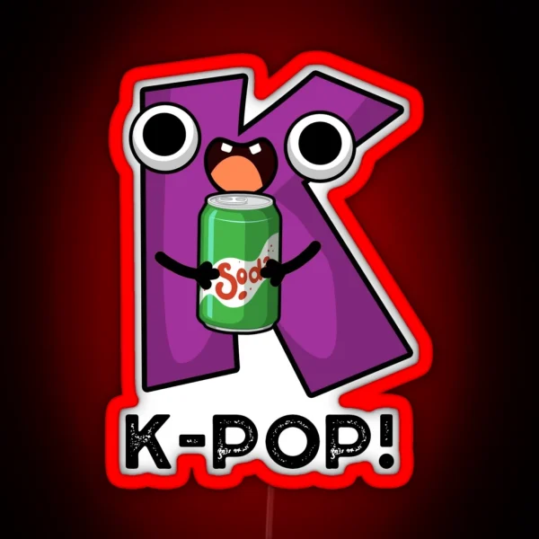 K Pop Funny Music Soda Pop Puns RGB Neon Sign