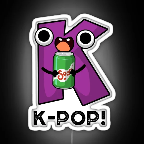 K Pop Funny Music Soda Pop Puns RGB Neon Sign