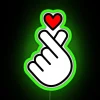 K Pop Heart Kpop Symbol K Pop Hand Fingers I Love Music RGB Neon Sign - Image 3