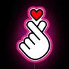 K Pop Heart Kpop Symbol K Pop Hand Fingers I Love Music RGB Neon Sign - Image 6