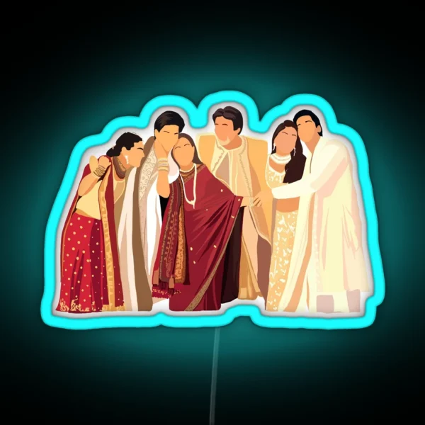 Kabhi Khushi Kabhie Gham Family RGB Neon Sign