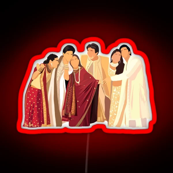 Kabhi Khushi Kabhie Gham Family RGB Neon Sign