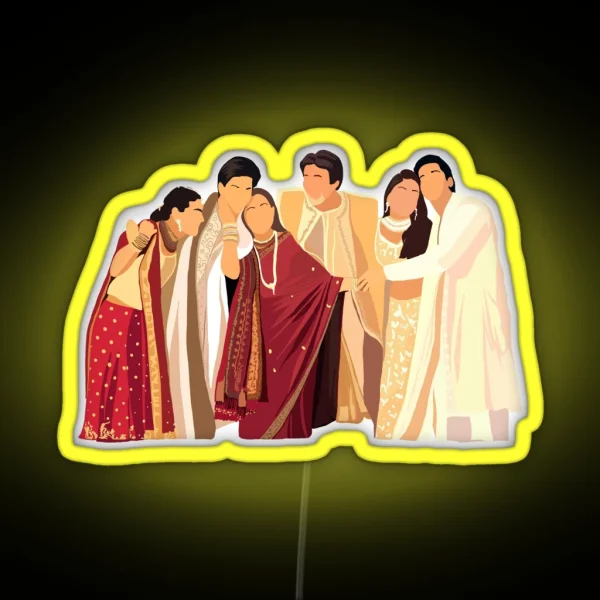 Kabhi Khushi Kabhie Gham Family RGB Neon Sign