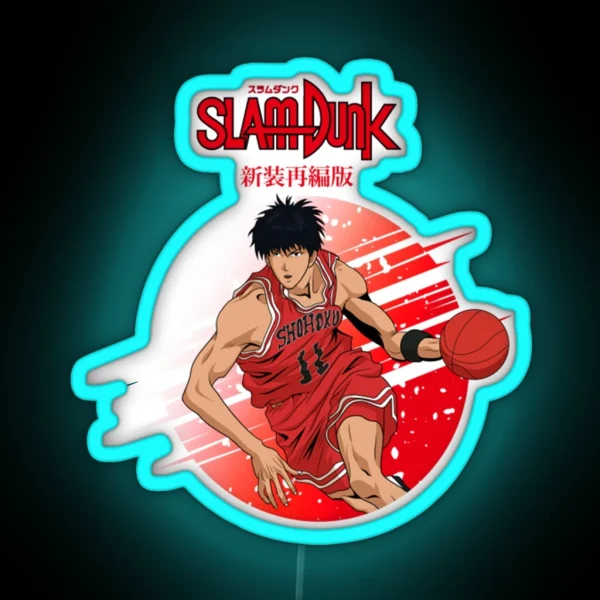 Kaede Rukawa Slam Dunk Posters And Art Prints RGB Neon Sign