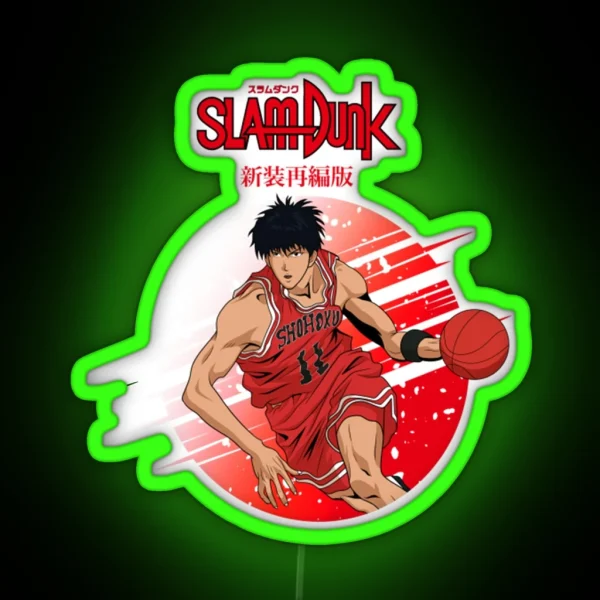 Kaede Rukawa Slam Dunk Posters And Art Prints RGB Neon Sign