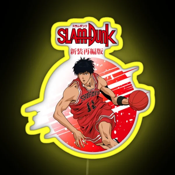 Kaede Rukawa Slam Dunk Posters And Art Prints RGB Neon Sign