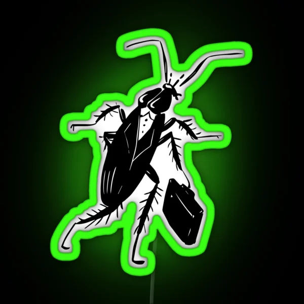 Kafkas Working Bug RGB Neon Sign