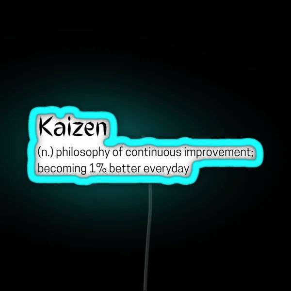Kaizen Japanese Word RGB Neon Sign