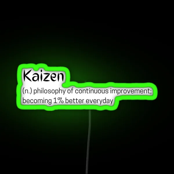 Kaizen Japanese Word RGB Neon Sign