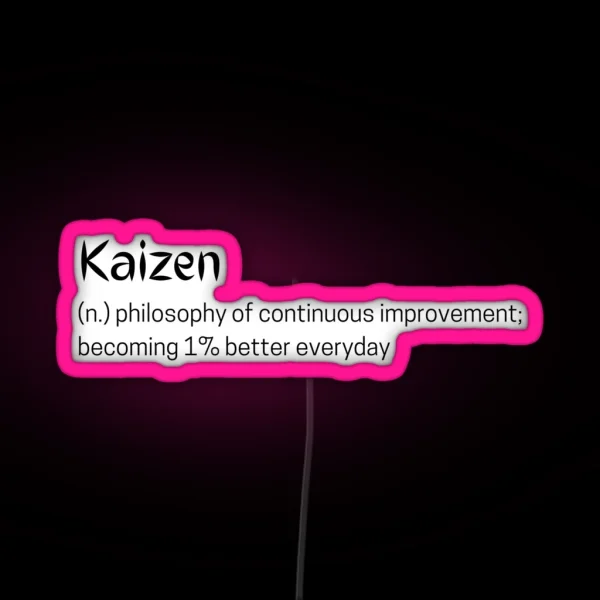 Kaizen Japanese Word RGB Neon Sign